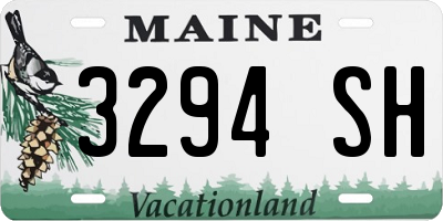 ME license plate 3294SH