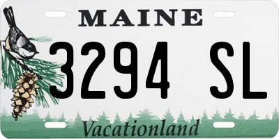 ME license plate 3294SL