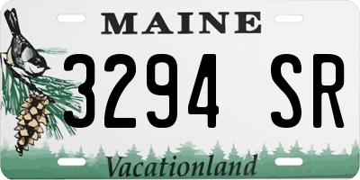 ME license plate 3294SR
