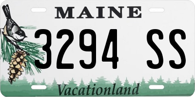 ME license plate 3294SS
