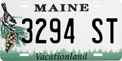 ME license plate 3294ST