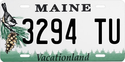 ME license plate 3294TU