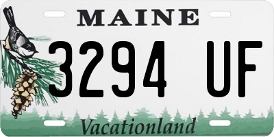 ME license plate 3294UF