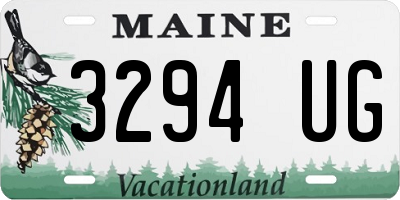 ME license plate 3294UG