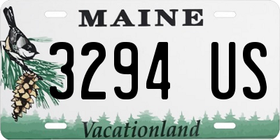 ME license plate 3294US