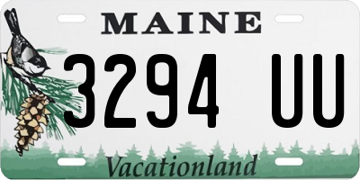 ME license plate 3294UU