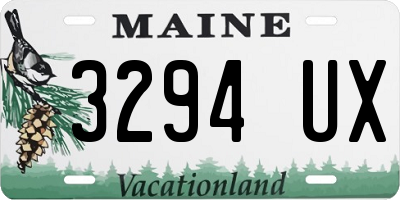 ME license plate 3294UX