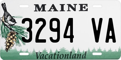 ME license plate 3294VA