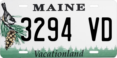 ME license plate 3294VD