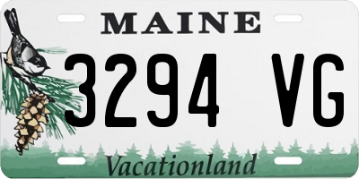 ME license plate 3294VG