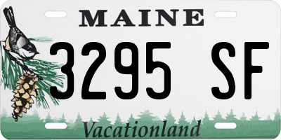 ME license plate 3295SF