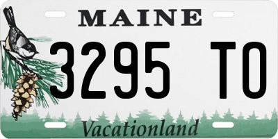 ME license plate 3295TO