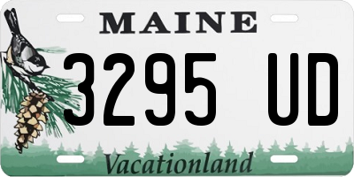 ME license plate 3295UD
