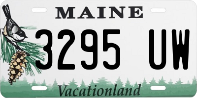 ME license plate 3295UW