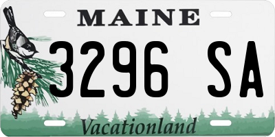 ME license plate 3296SA