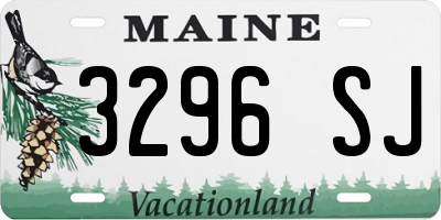 ME license plate 3296SJ