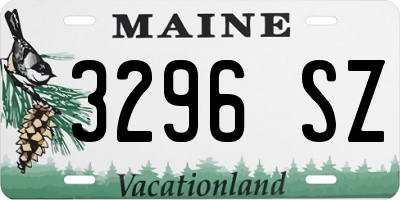ME license plate 3296SZ