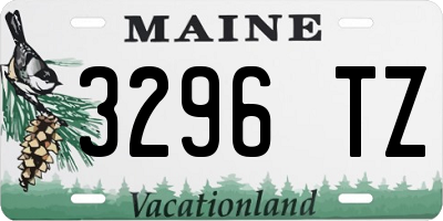 ME license plate 3296TZ