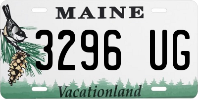 ME license plate 3296UG