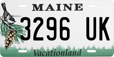ME license plate 3296UK