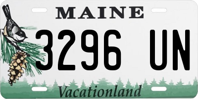 ME license plate 3296UN
