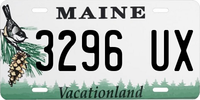 ME license plate 3296UX