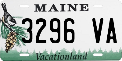 ME license plate 3296VA