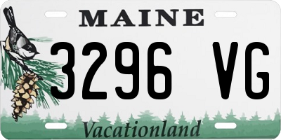 ME license plate 3296VG