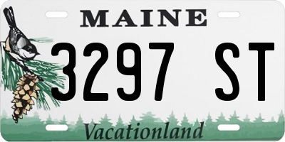 ME license plate 3297ST