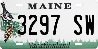 ME license plate 3297SW