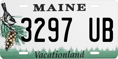 ME license plate 3297UB