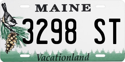 ME license plate 3298ST