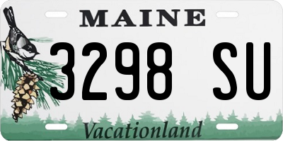 ME license plate 3298SU