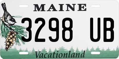 ME license plate 3298UB