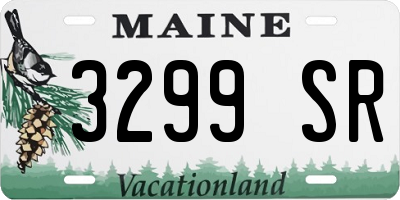 ME license plate 3299SR