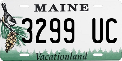 ME license plate 3299UC