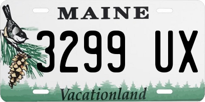 ME license plate 3299UX