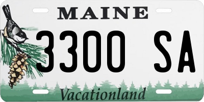 ME license plate 3300SA