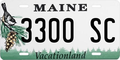 ME license plate 3300SC