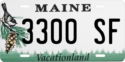 ME license plate 3300SF