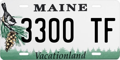 ME license plate 3300TF