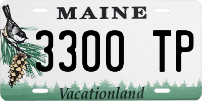 ME license plate 3300TP