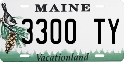 ME license plate 3300TY