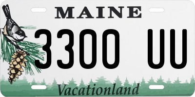 ME license plate 3300UU