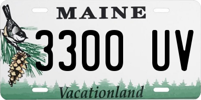 ME license plate 3300UV