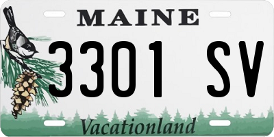 ME license plate 3301SV