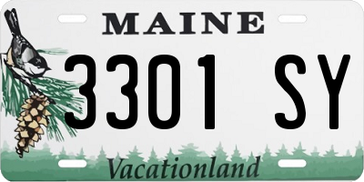 ME license plate 3301SY