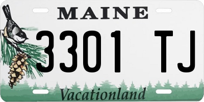 ME license plate 3301TJ