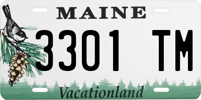 ME license plate 3301TM