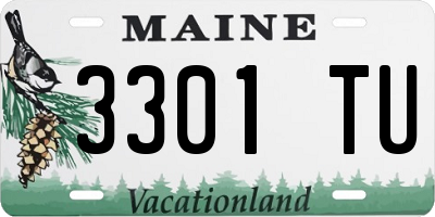 ME license plate 3301TU
